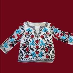Embroidered Floral Blouse